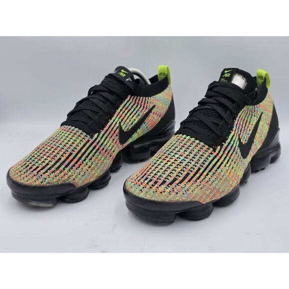 Nike Men’s Air VaporMax Flyknit 3 Multi Color Black Voit AJ6900-006 Size 9.5